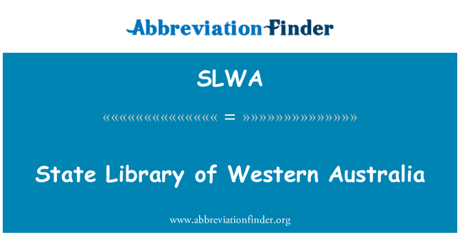 SLWA: Státní knihovna západní Austrálie