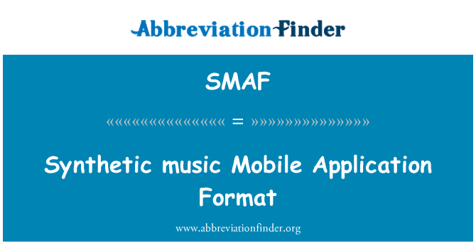 SMAF: Синтетическая музыка формат мобильных приложений