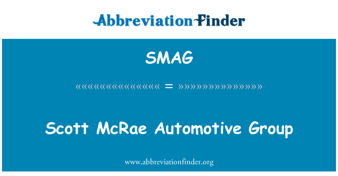 SMAG: Scott McRae gwoup otomobil