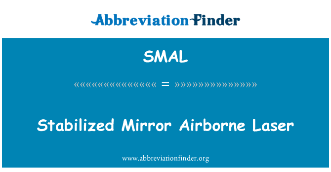 SMAL: Miroir stabilisé Laser aéroporté