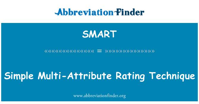 SMART: Simplu multi-atribut evaluare tehnica