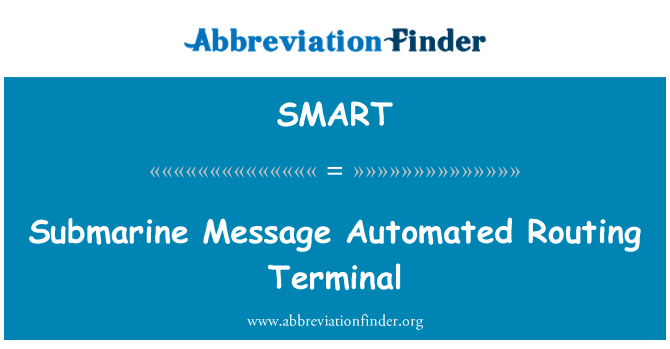 SMART: Denizaltı ileti yönlendirme Terminal otomatik