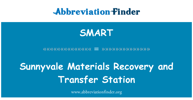 SMART: Sunnyvale-Recycling und Übergabestation