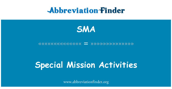 SMA: Aktivite misyon espesyal