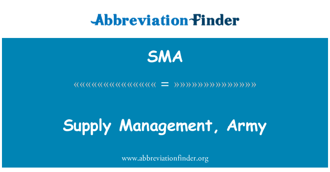 SMA: Управления поставками, армия