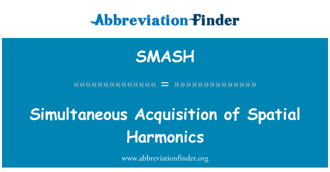 SMASH: Súčasné získavanie priestorové harmonických