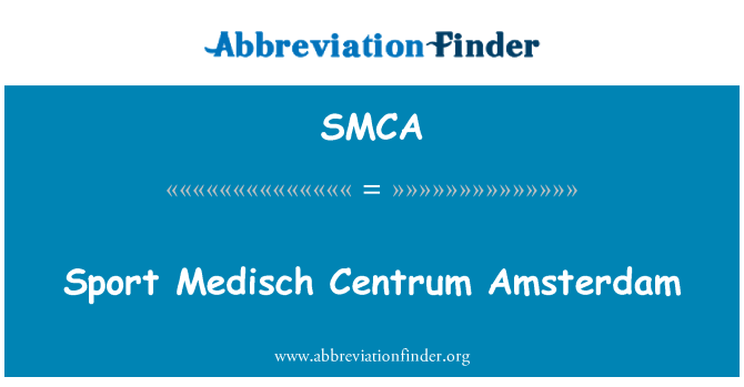 SMCA: Isport Medisch Centrum Amsterdam