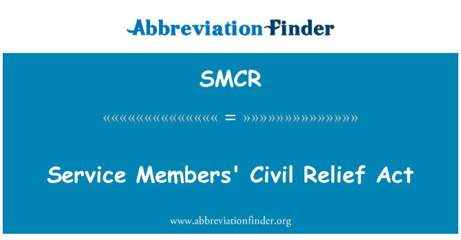 SMCR: Členové služby civilní Relief zákona