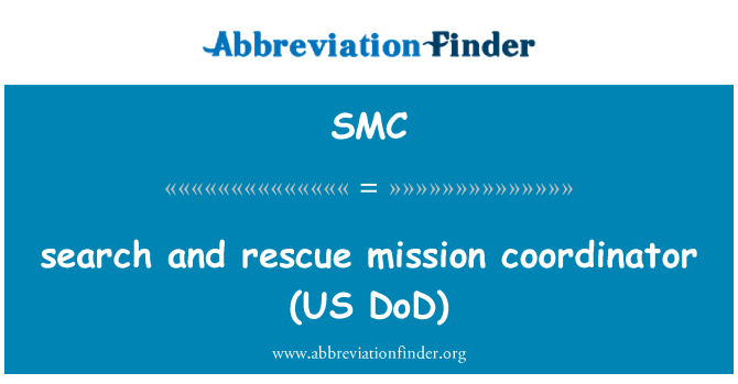SMC: eftersøgning og redning mission koordinator (os DoD)