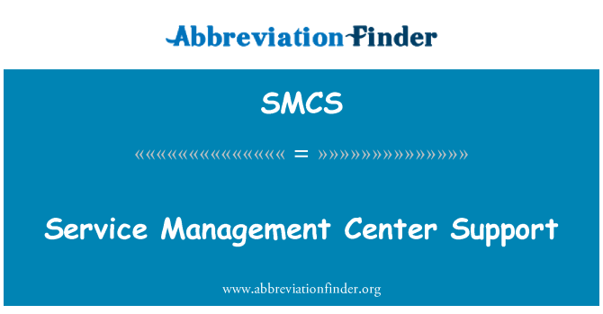 SMCS: Podpora služeb Management Center