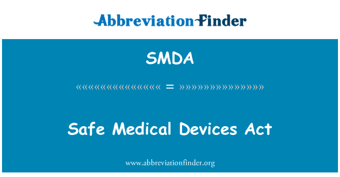 SMDA: Zakona varnega medicinskih pripomočkov