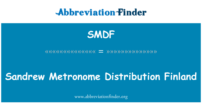 SMDF: Sandrew Metronome Vertrieb Finnland