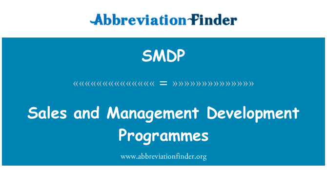 SMDP: Πωλήσεων και διαχείρισης αναπτυξιακών προγραμμάτων