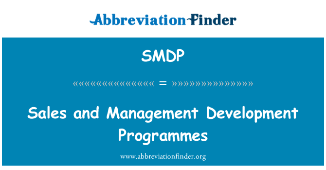 SMDP: Försäljning och hantering av utvecklingsprogram