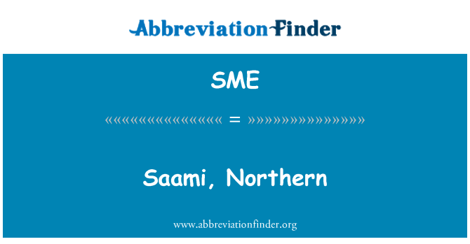 SME: Saami, Northern