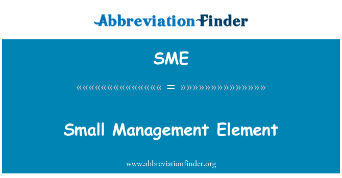 SME: Mala upravljanje Element