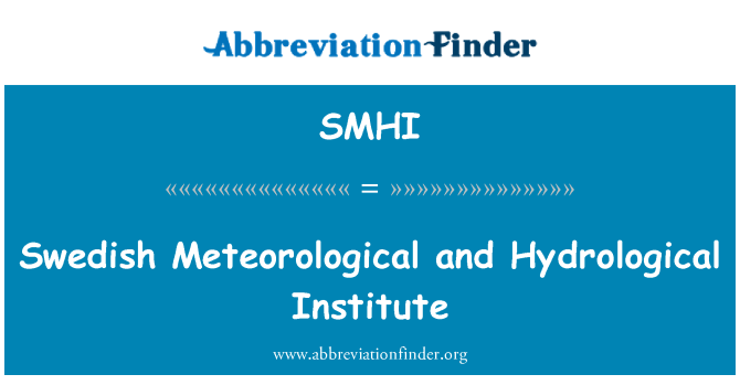SMHI: Istitut meteoroloġiku u idroloġiku Svediża