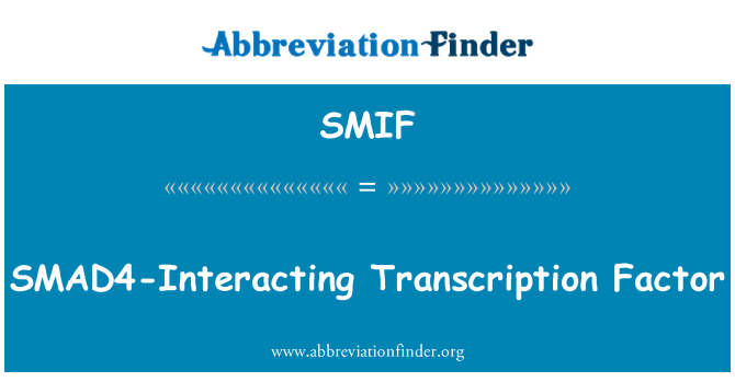 SMIF: SMAD4-Interaction Transcription dekonpoze an faktè