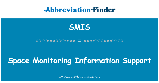 SMIS: Spaţiu suportul informational de monitorizare