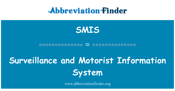 SMIS: نظارت و رانندگان سیستم اطلاعات