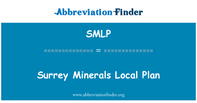 SMLP: Surrey mineraaleja paikallisessa suunnitelmassa