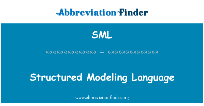 SML: Structuré le langage de modélisation