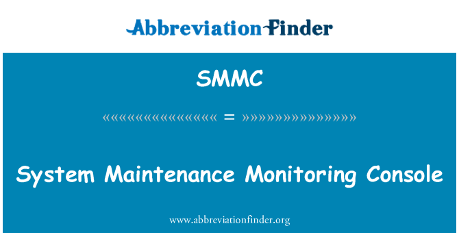 SMMC: نظام بحالی کنسول کی نگرانی