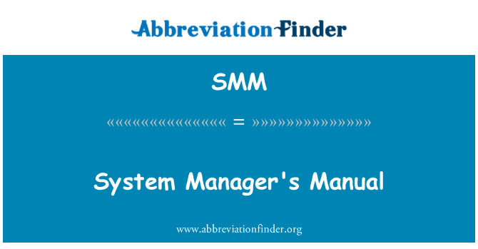 SMM: Sistem Yöneticisi'nin Kılavuzu