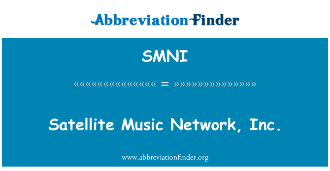 SMNI: Satelit mizik rezo, Inc.