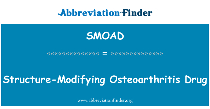 SMOAD: Memodifikasi struktur Osteoarthritis obat