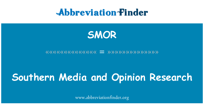 SMOR: מדיה הדרומי ומחקר חוות דעת