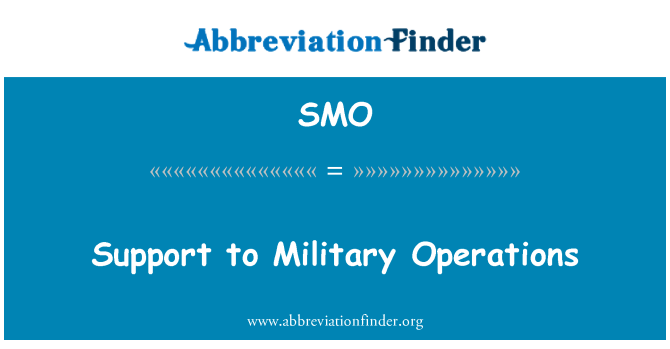 SMO: Sipò pou operasyon militè yo