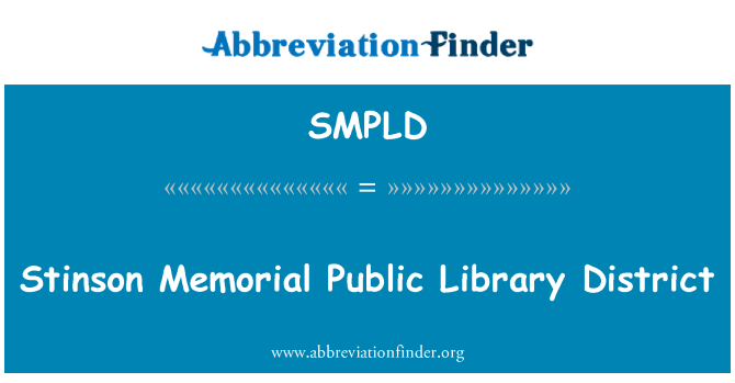 SMPLD: Stinson Memorial Public Library District