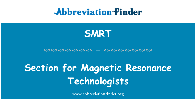 SMRT: Sekce pro magnetické rezonance technologové