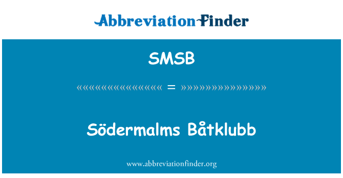 SMSB: Södermalms Båtklubb