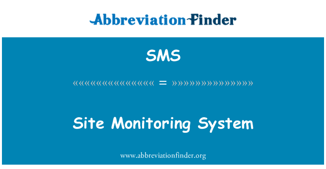 SMS: Système de surveillance des sites