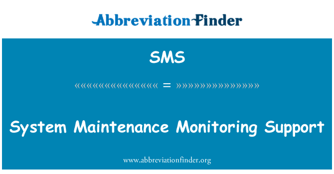 SMS: Suport de monitoratge de manteniment de sistema