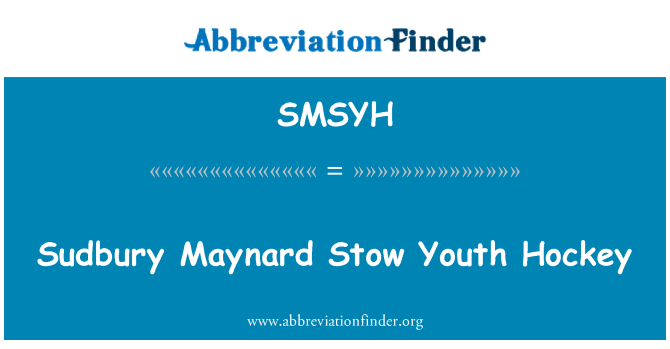 SMSYH: 서드 베리 Maynard Stow 젊음 하 키