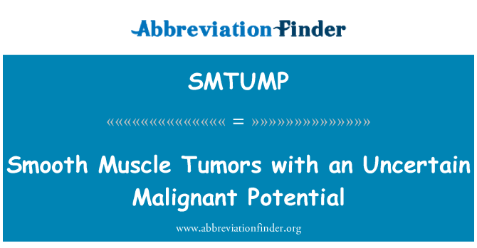 SMTUMP: Cyhyr llyfn Tumors gyda photensial malaen ansicr