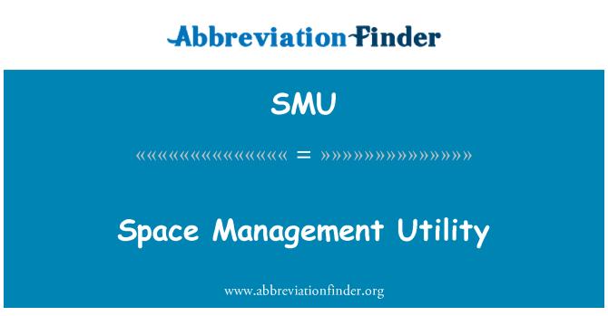 SMU: Утилита управления пространства