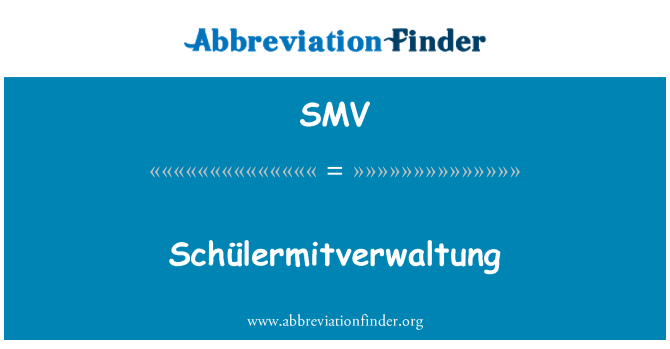 SMV: Schülermitverwaltung