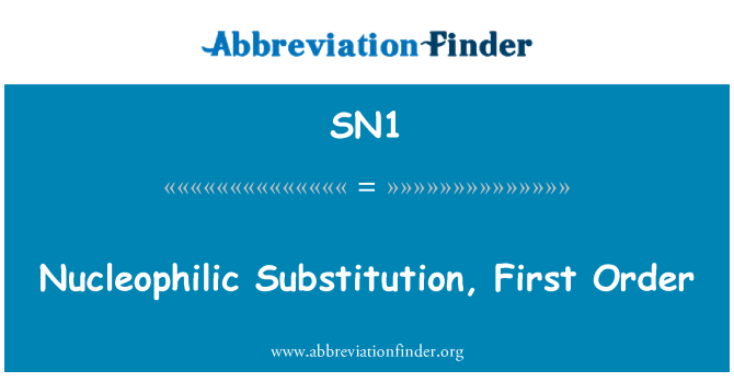 SN1: Nukleofilní substituci, prvního řádu