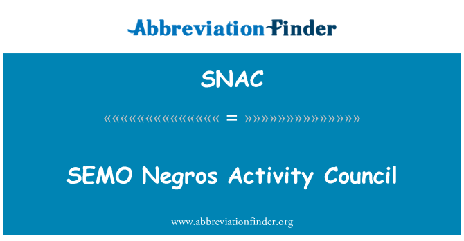 SNAC: SEMO Negros činnost Rady