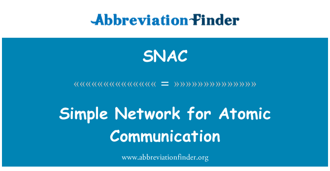 SNAC: Vienkāršais tīkla atomu sakariem