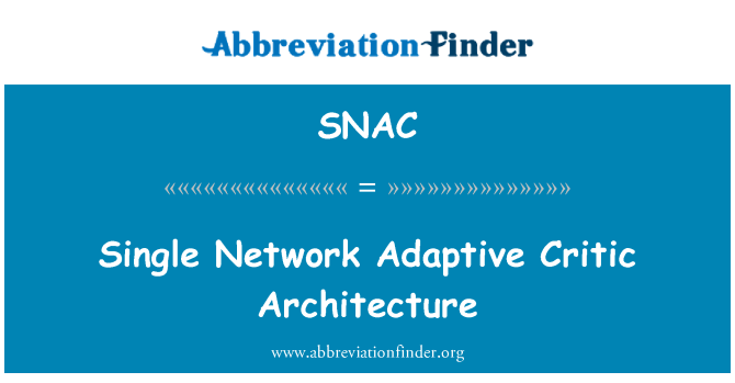 SNAC: Single Network Adaptive Critic Architecture