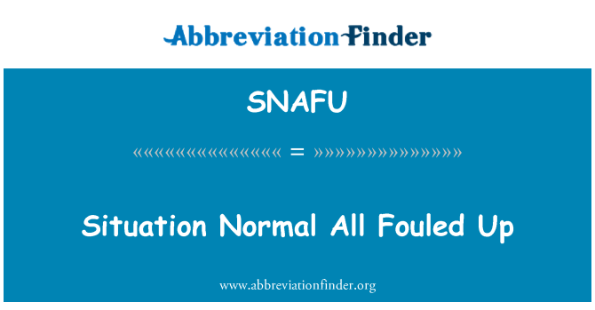 Snafu meaning