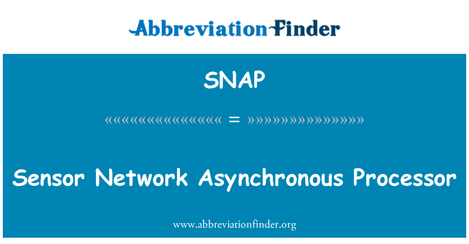 SNAP: Sensor Network Asynchronous Processor