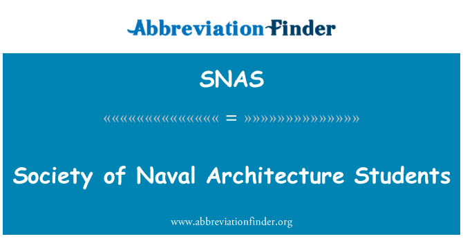 SNAS: Society of Naval Architecture Students