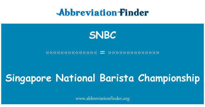 SNBC: Singapore National Barista Championship