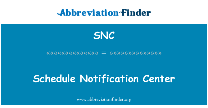 SNC: מרכז העדכונים לוח הזמנים
